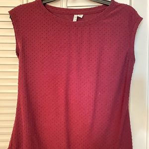 Maroon textured blouse